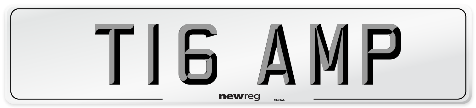 T16 AMP Number Plate from New Reg